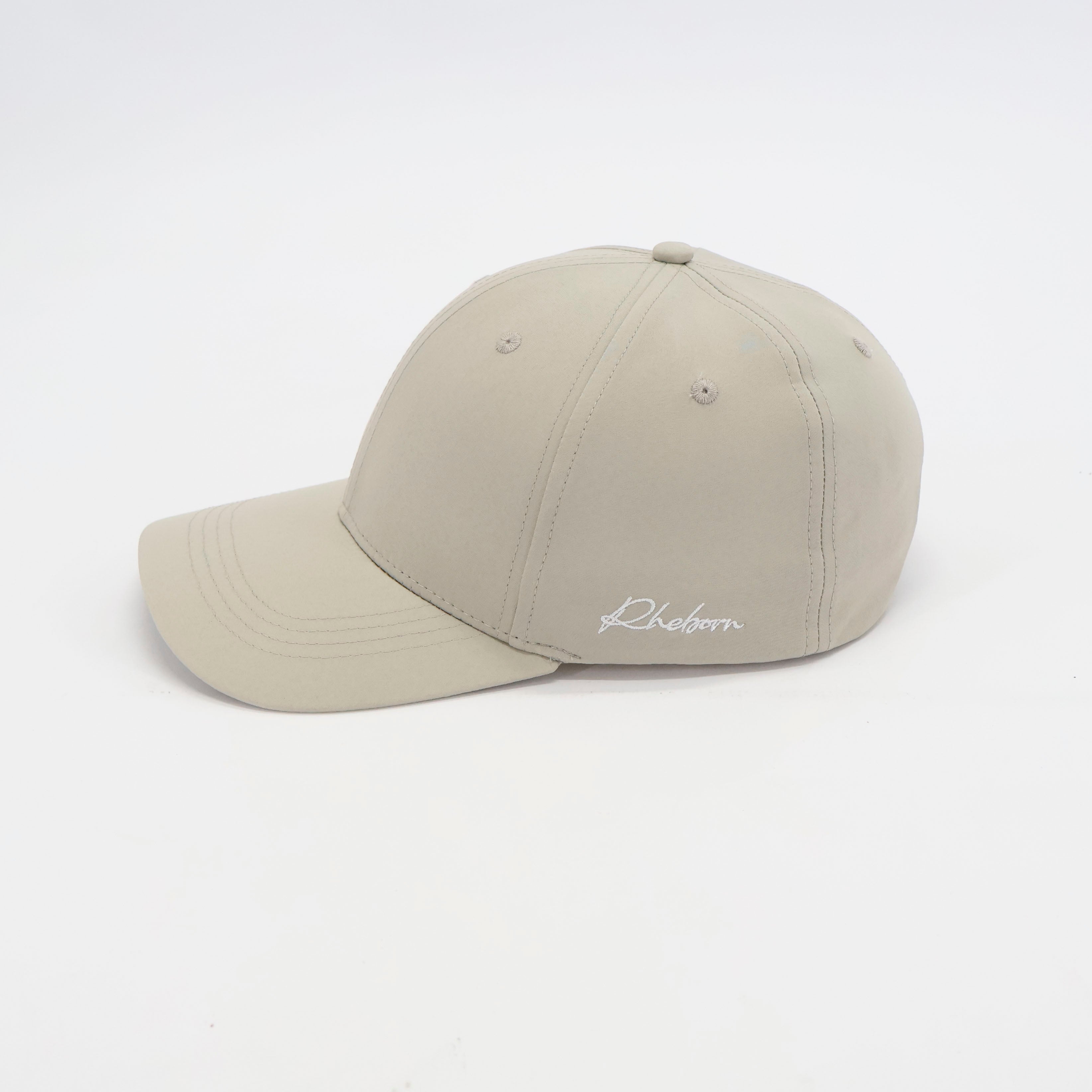 Handwritten Logo Nylon Baseball Cap in Sand
