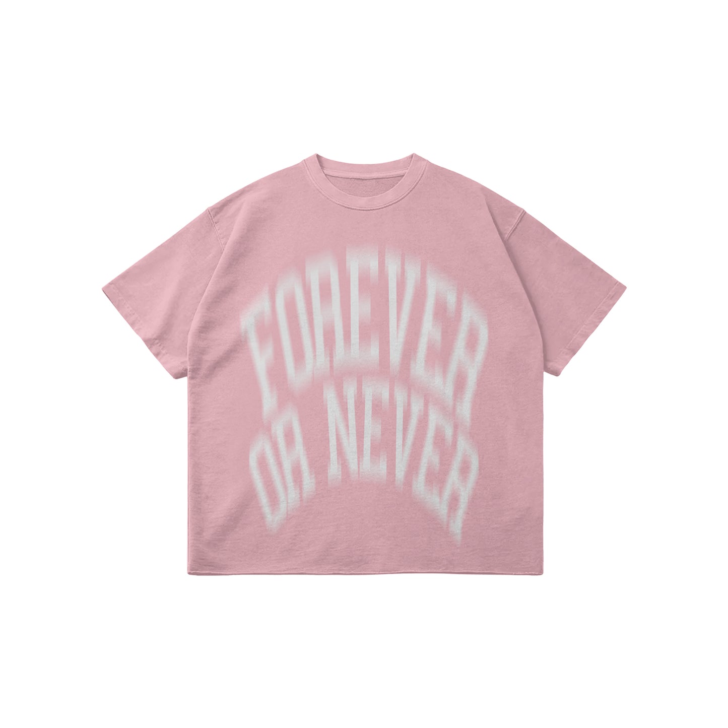 BLURRY FOREVER OR NEVER TEE PINK - WHITE (PRE ORDER)