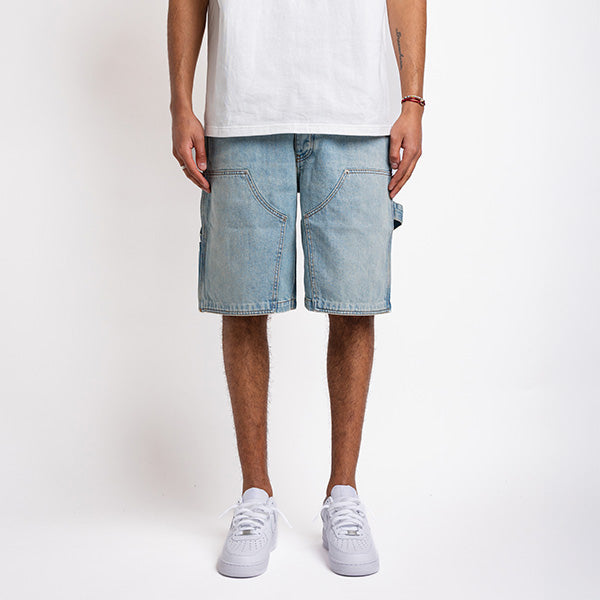 Light Blue Washed Denim Carpenter Short
