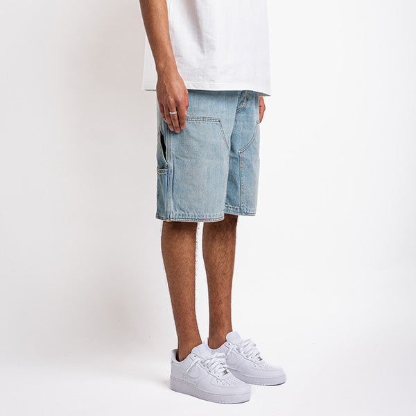Light Blue Washed Denim Carpenter Short