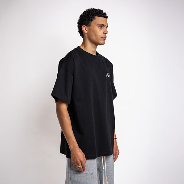 Handwritten Small Logo Tee Black