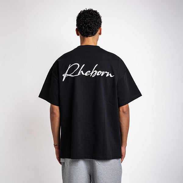 Handwritten Small Logo Tee Black
