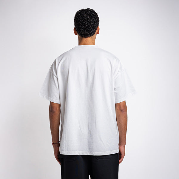 Handwritten Small Logo Tee White