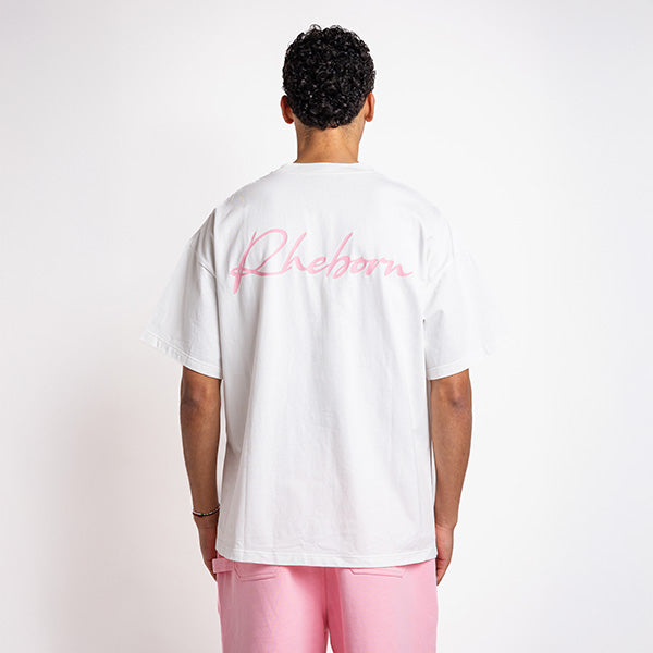 Handwritten Small Logo Tee Pink