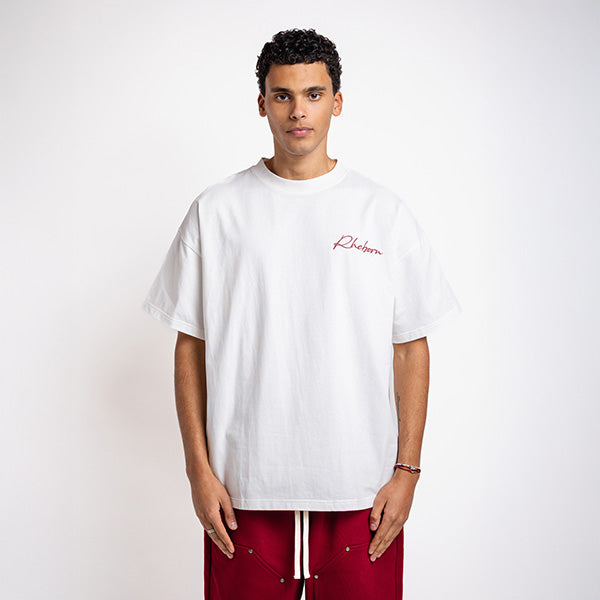 Handwritten Small Logo Tee Burgundy