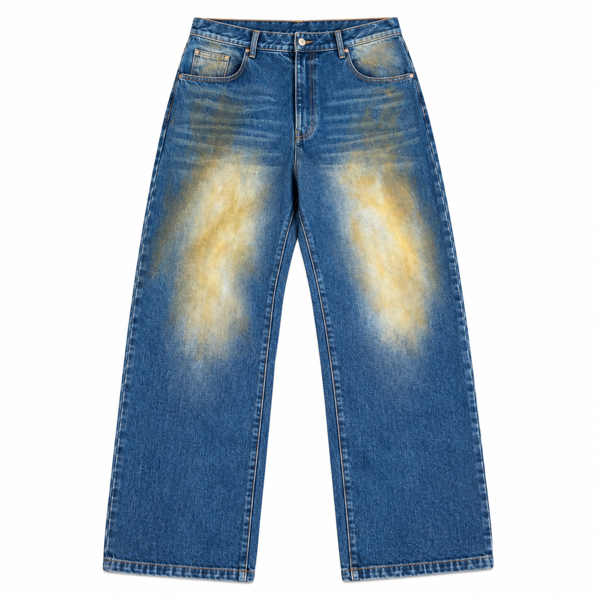 Dirty Dark Blue Washed Straight Leg Jeans (PRE ORDER)