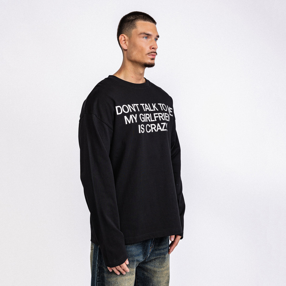My Girlfriend Is Crazy Longsleeve Black