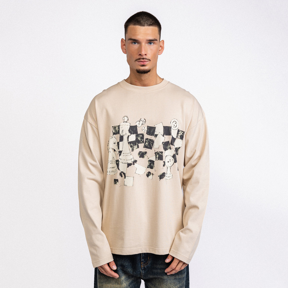 Chess Longsleeve Sand