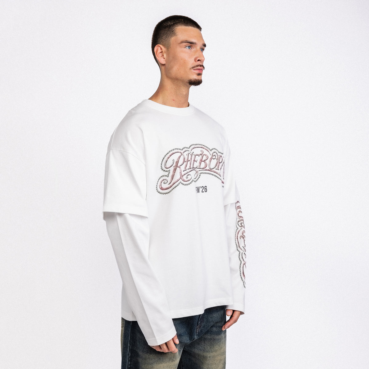 Key Logo Double Layer Longsleeve White (PRE ORDER)