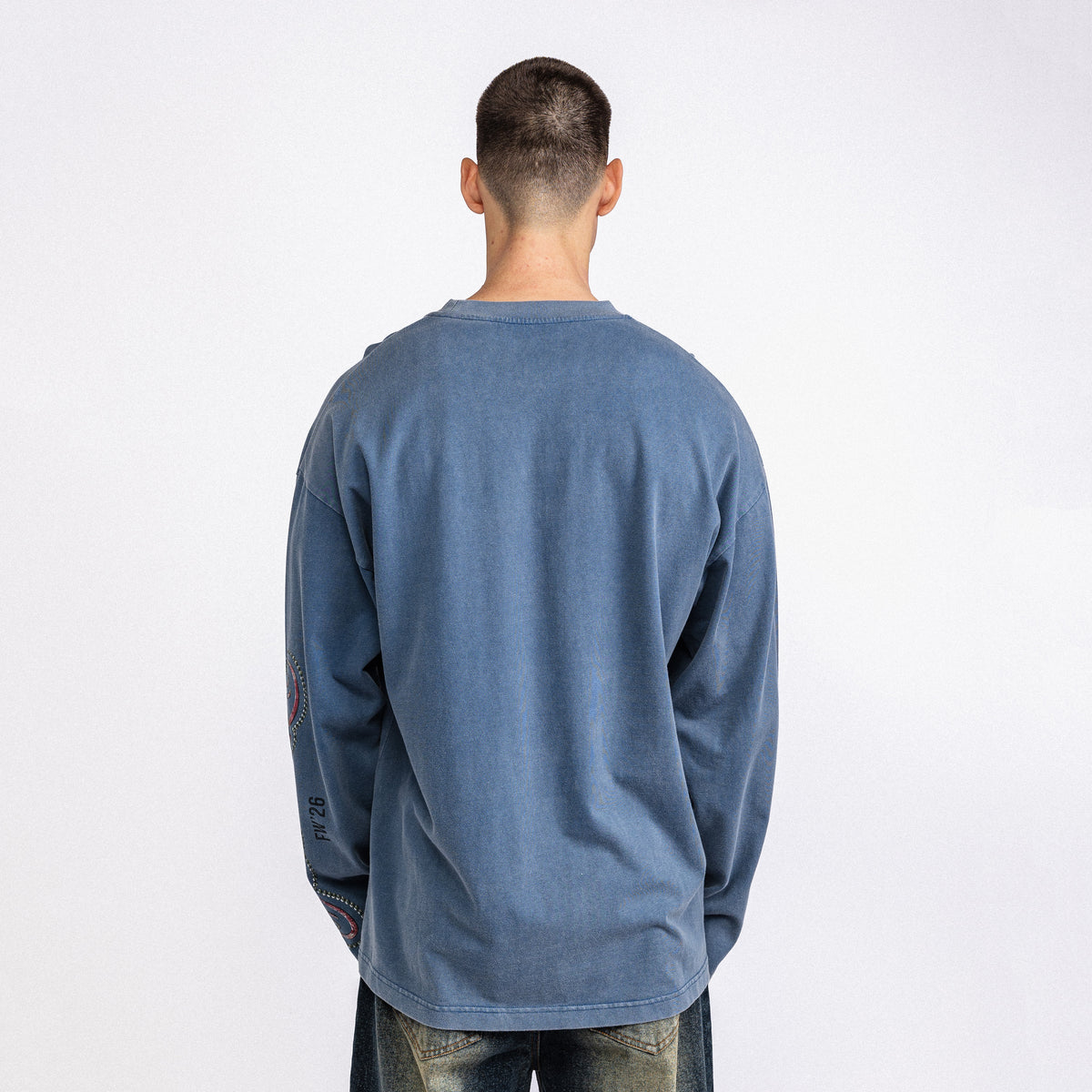 Key Logo Longsleeve Vintage Washed Blue (PRE ORDER)