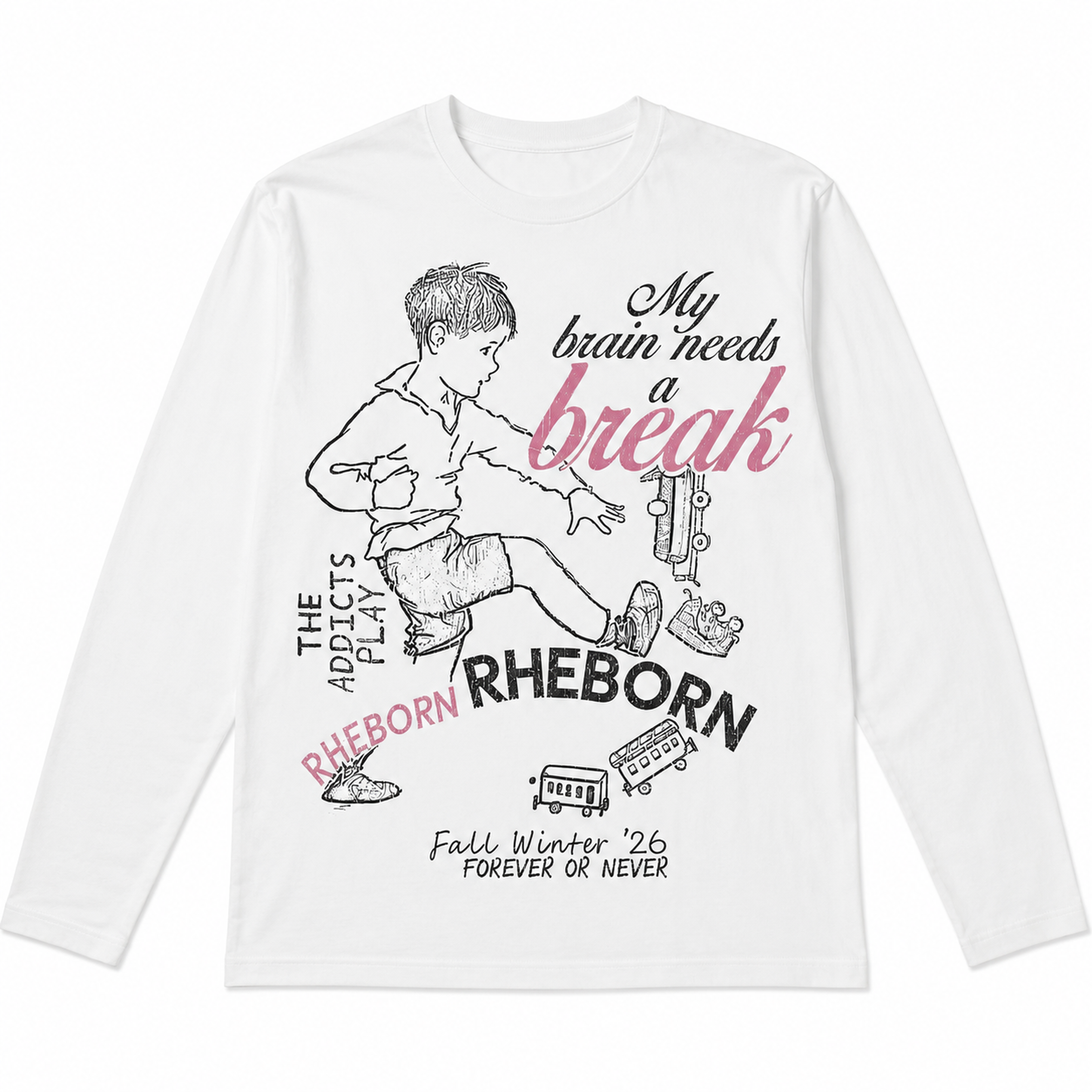 Brain Break Longsleeve White (PRE ORDER)