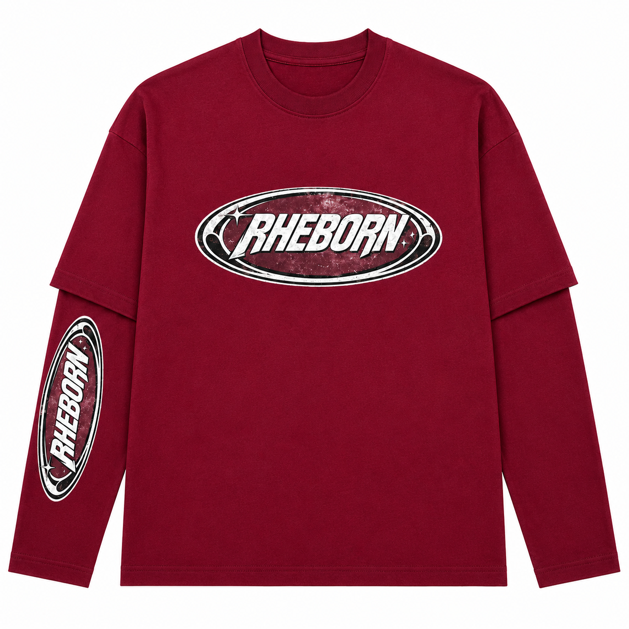Star Logo Double Layer Longsleeve Burgundy (PRE ORDER)