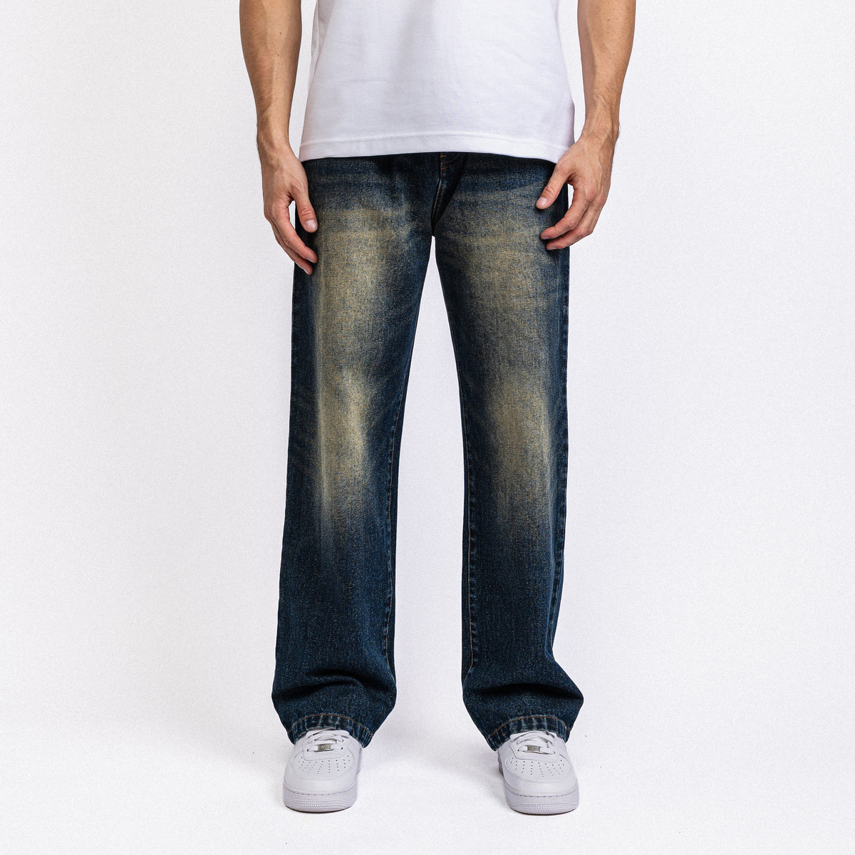 Faded Indigo Straight Leg Jeans (PRE ORDER)