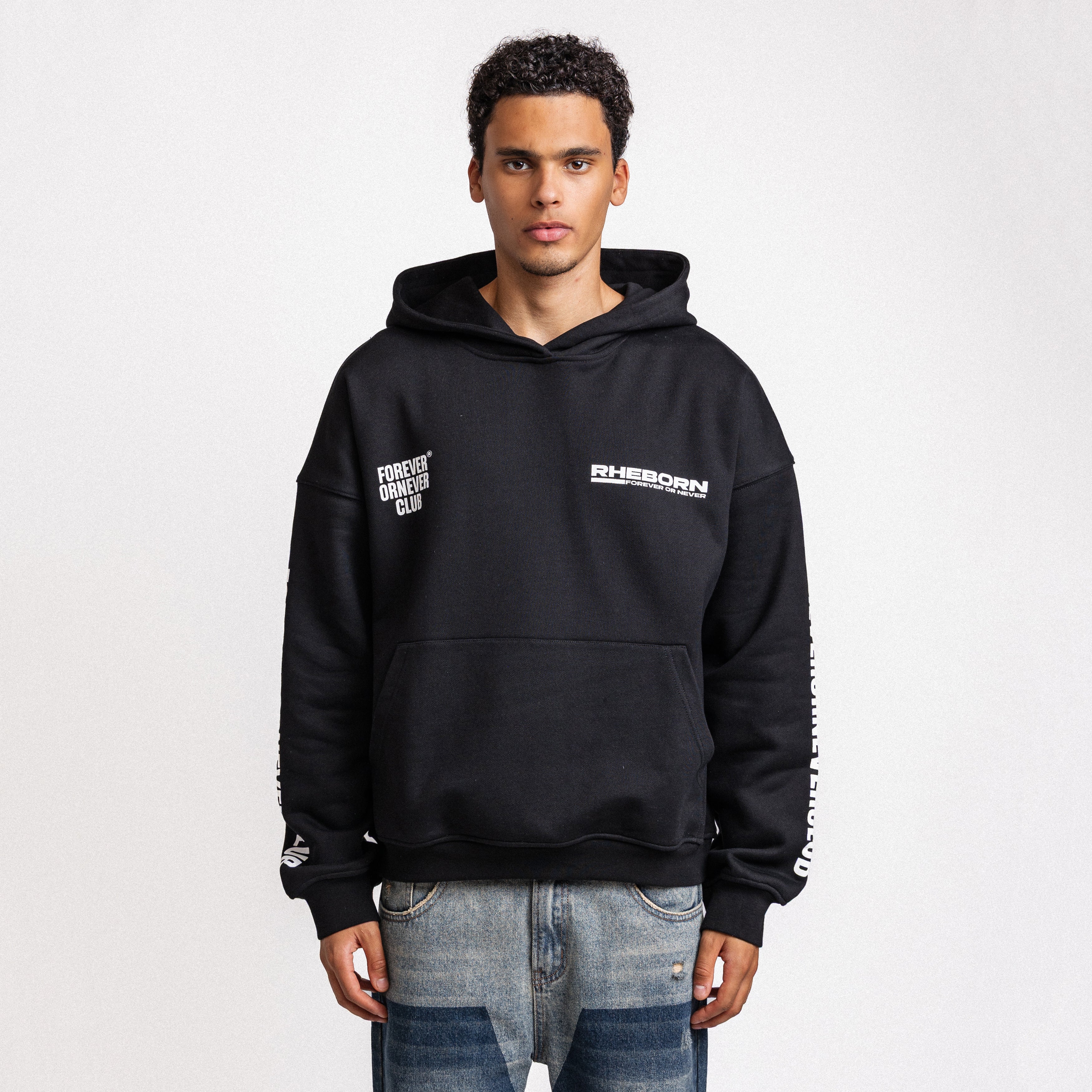 Forever Or Never Club Hoodie Black