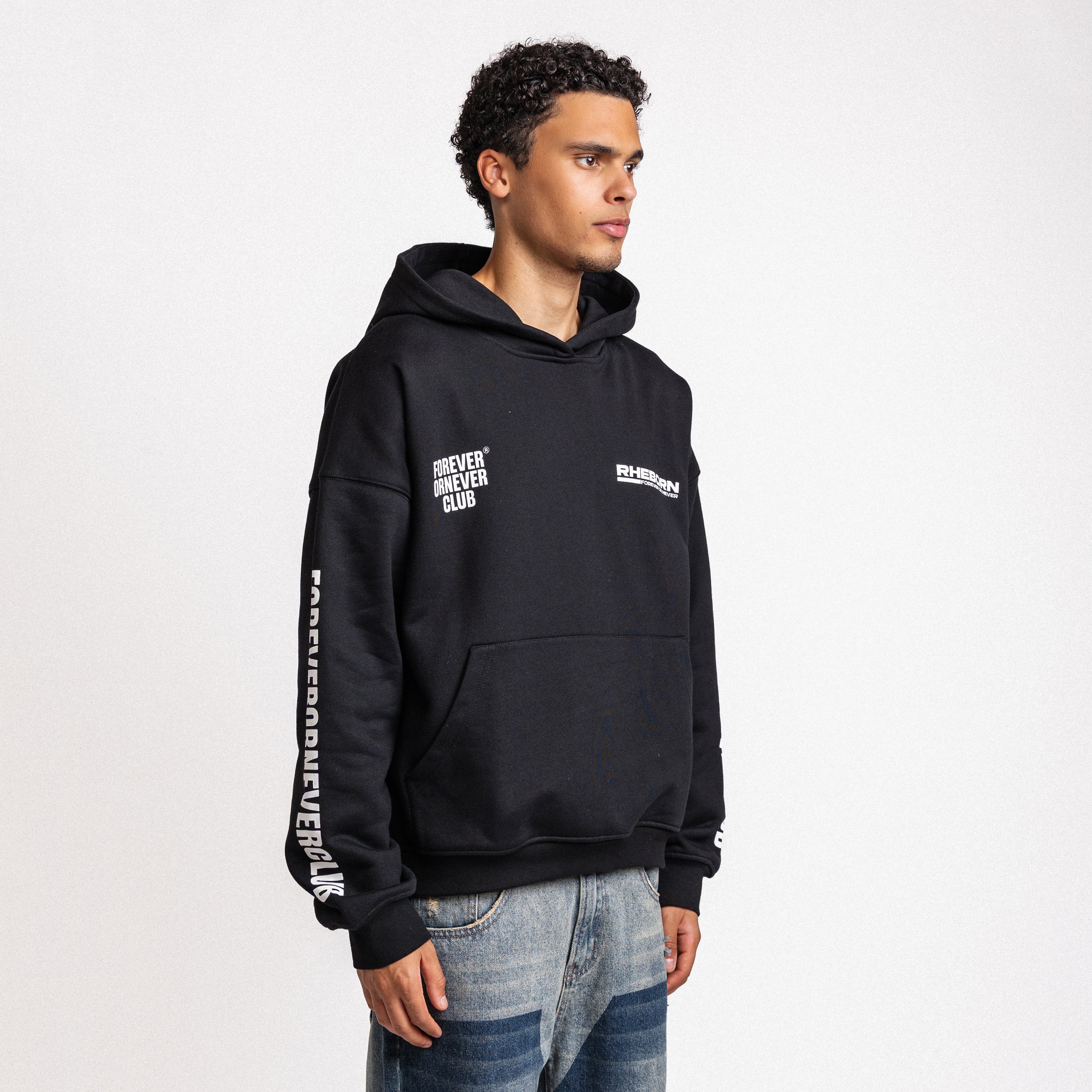 Forever Or Never Club Hoodie Black