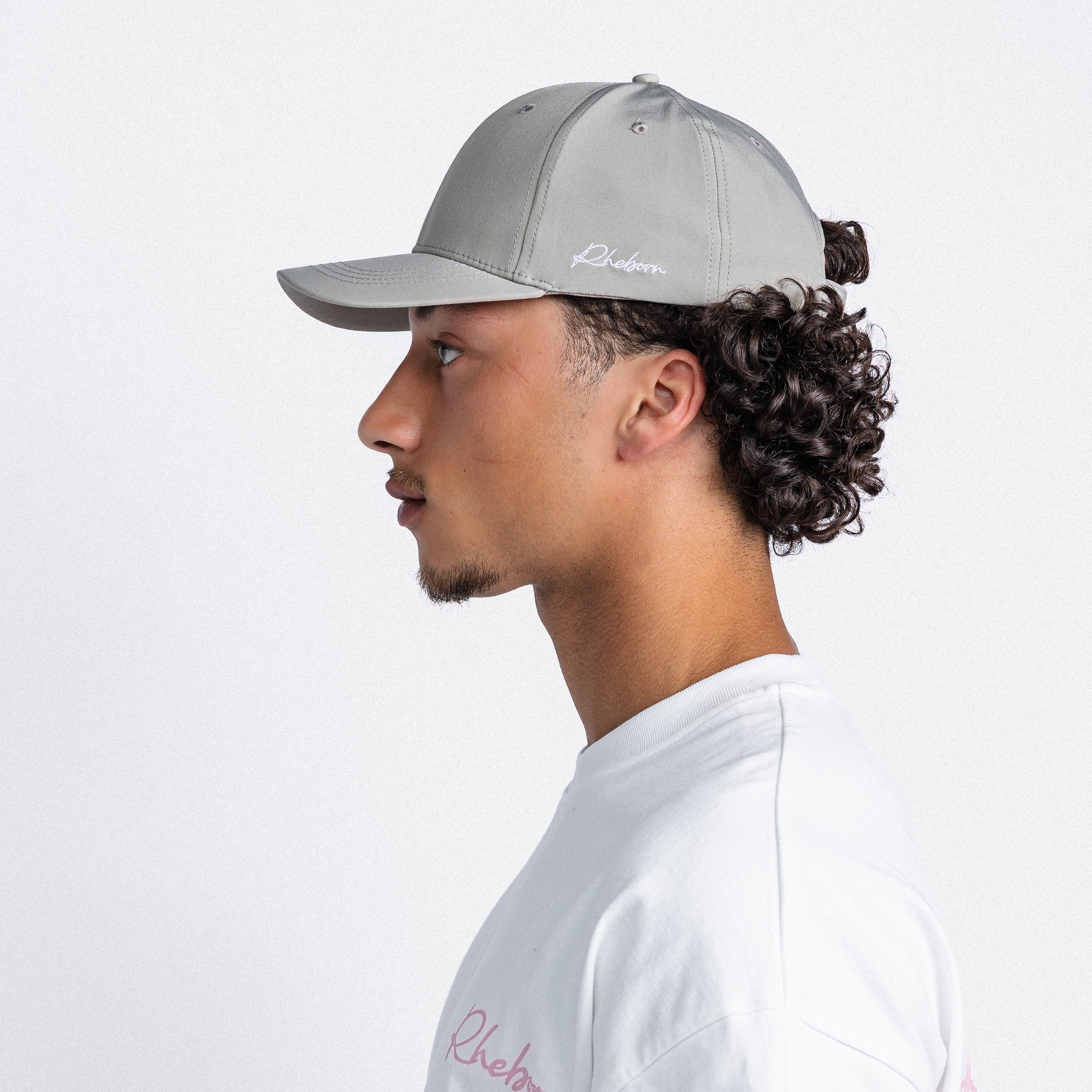 Handwritten Logo Nylon Baseball Cap in Sand (PRE ORDER)