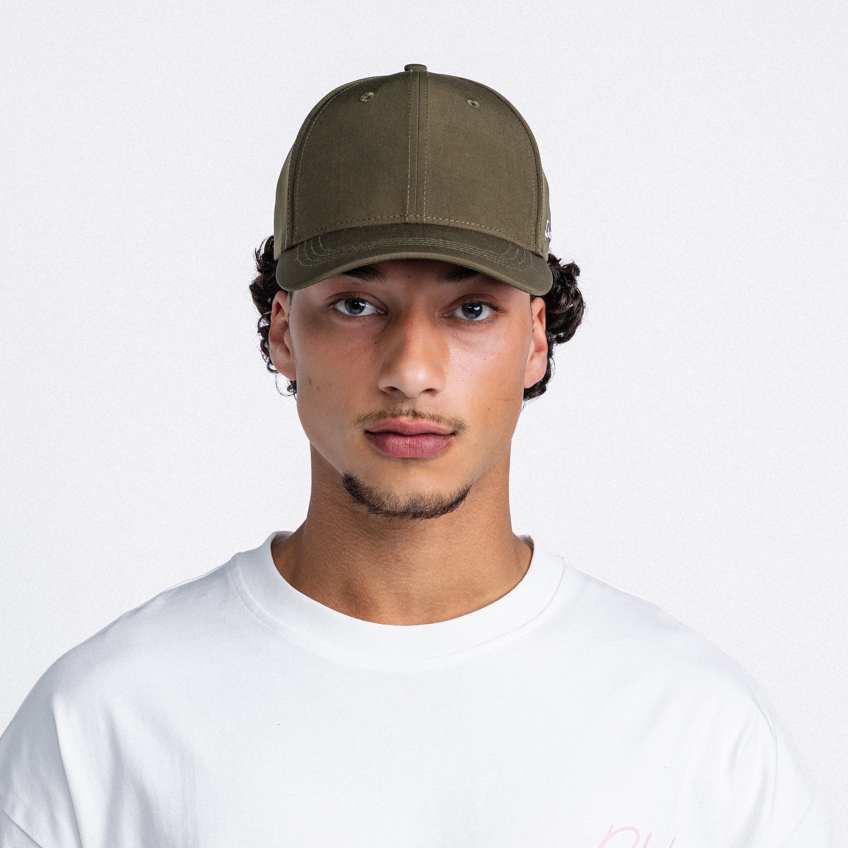 Handwritten Logo Nylon Baseball Cap in Army Green (PRE ORDER)