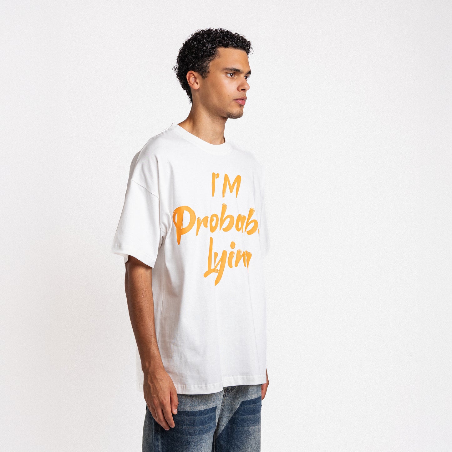 I'm Probably Lying Tee White