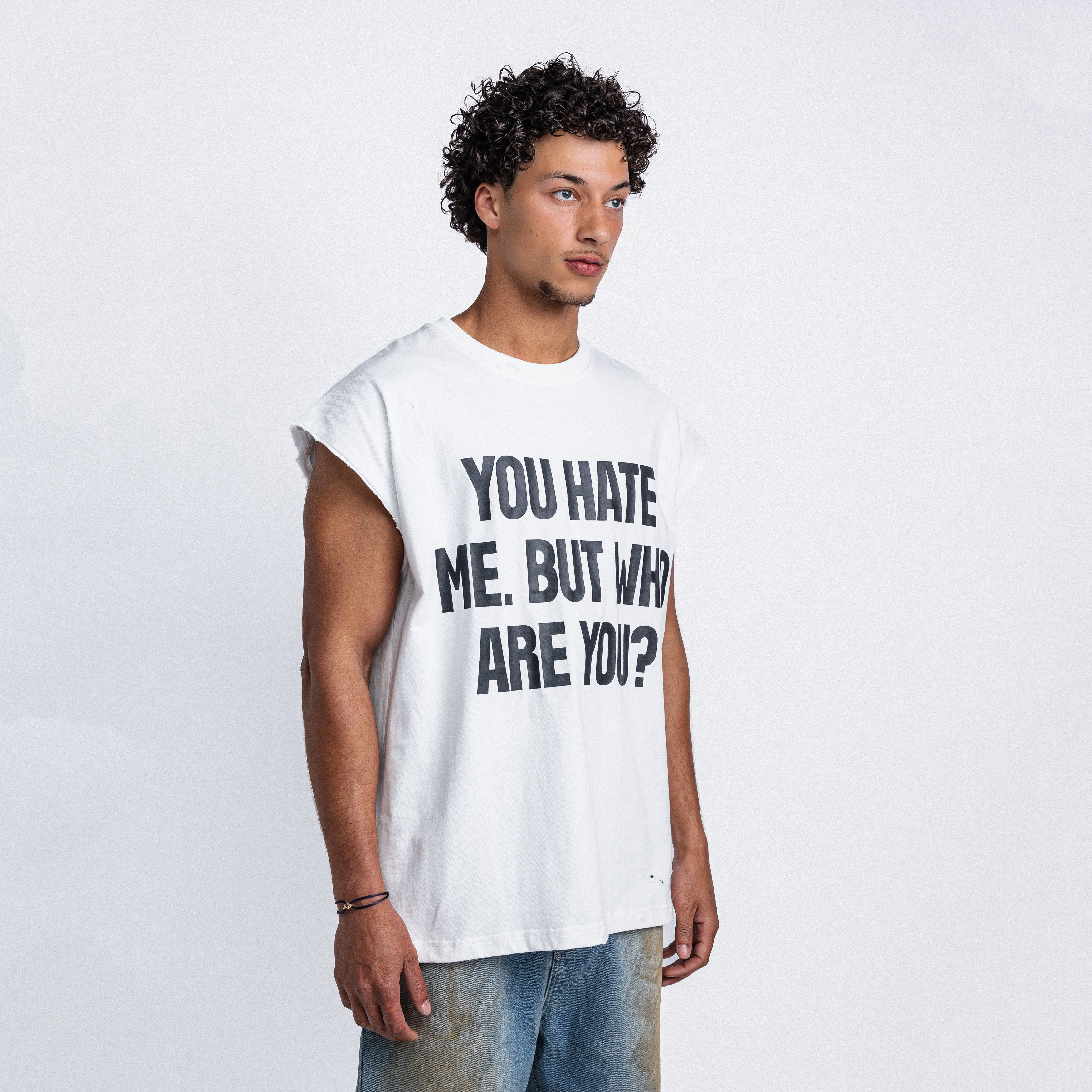 Who Are You Sleeveless Tee White (PRE ORDER)