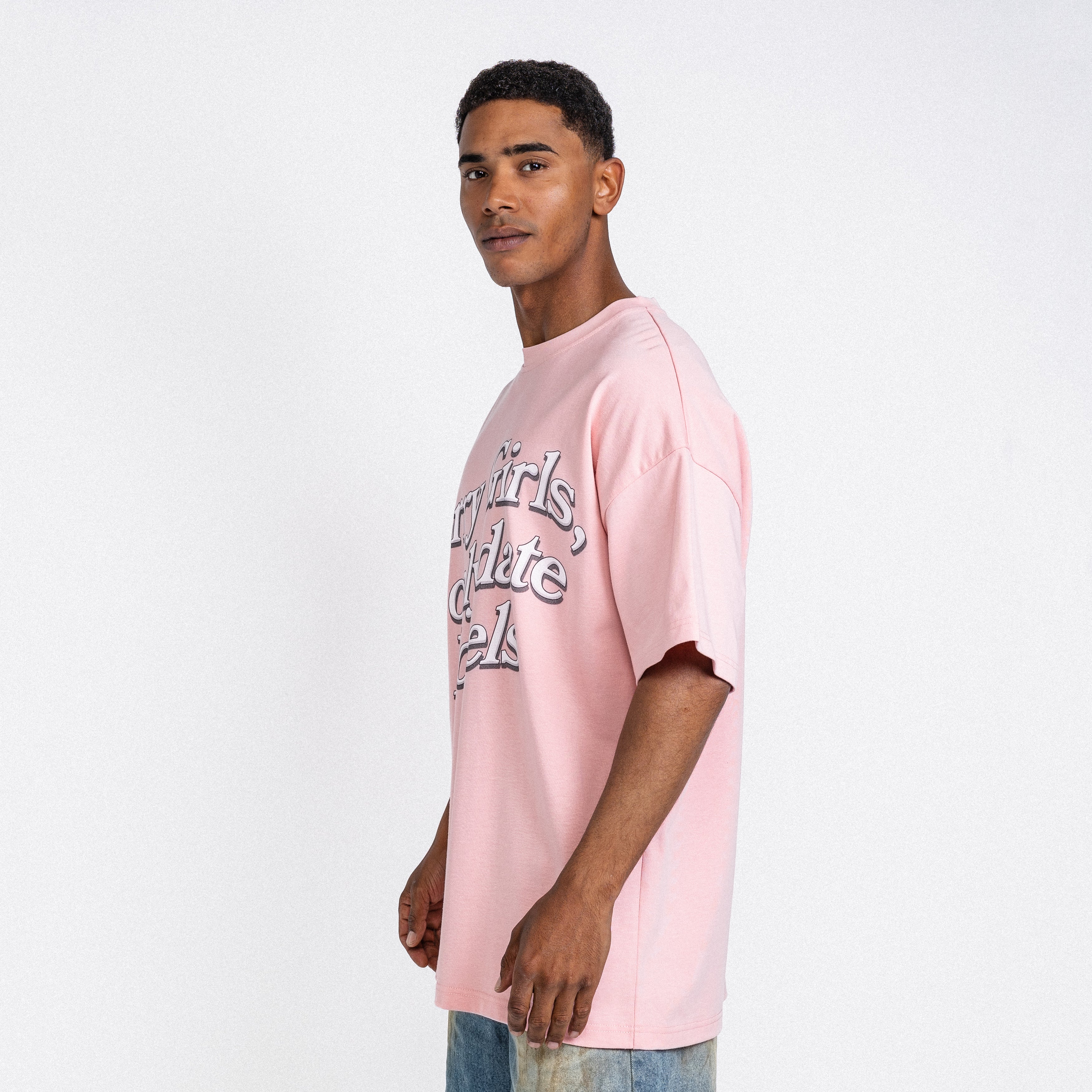 I Only Date Models Tee Pink