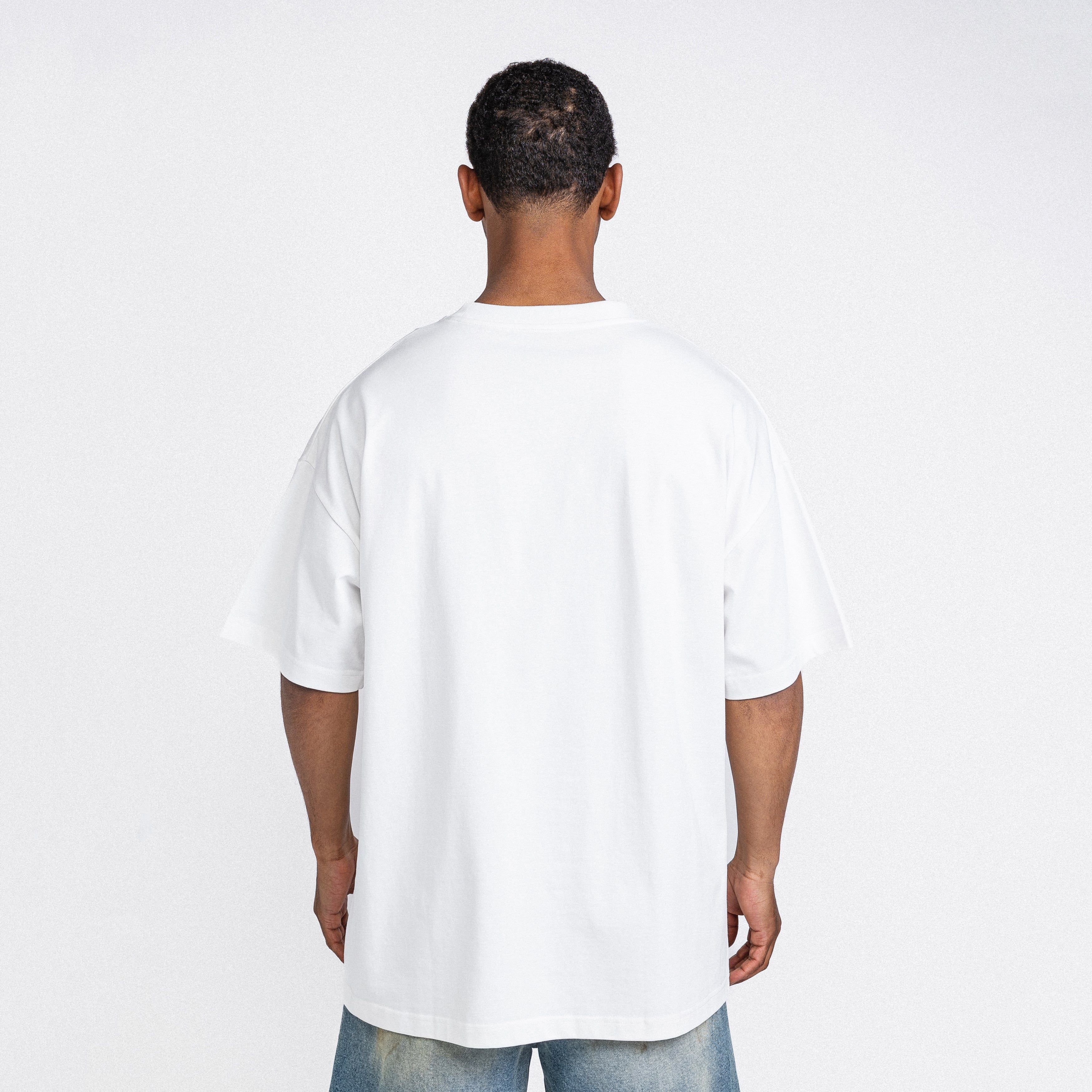 Blurry Multi Logo Tee White