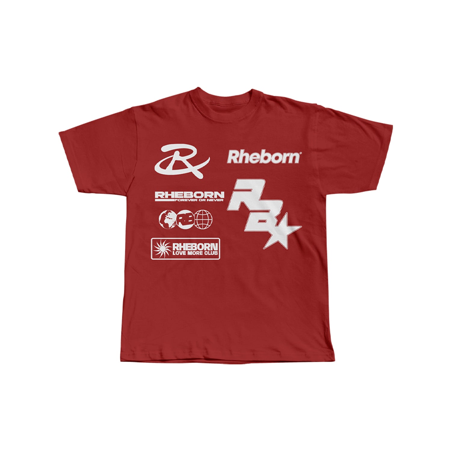 Multi Logo Tee Burgundy (PRE ORDER)