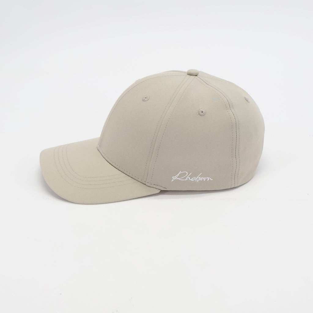 Handwritten Logo Nylon Baseball Cap in Sand (PRE ORDER)