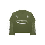 RHEBORN X STRT ATELIER DOUBLE LAYERED LONGSLEEVE ARMY GREEN