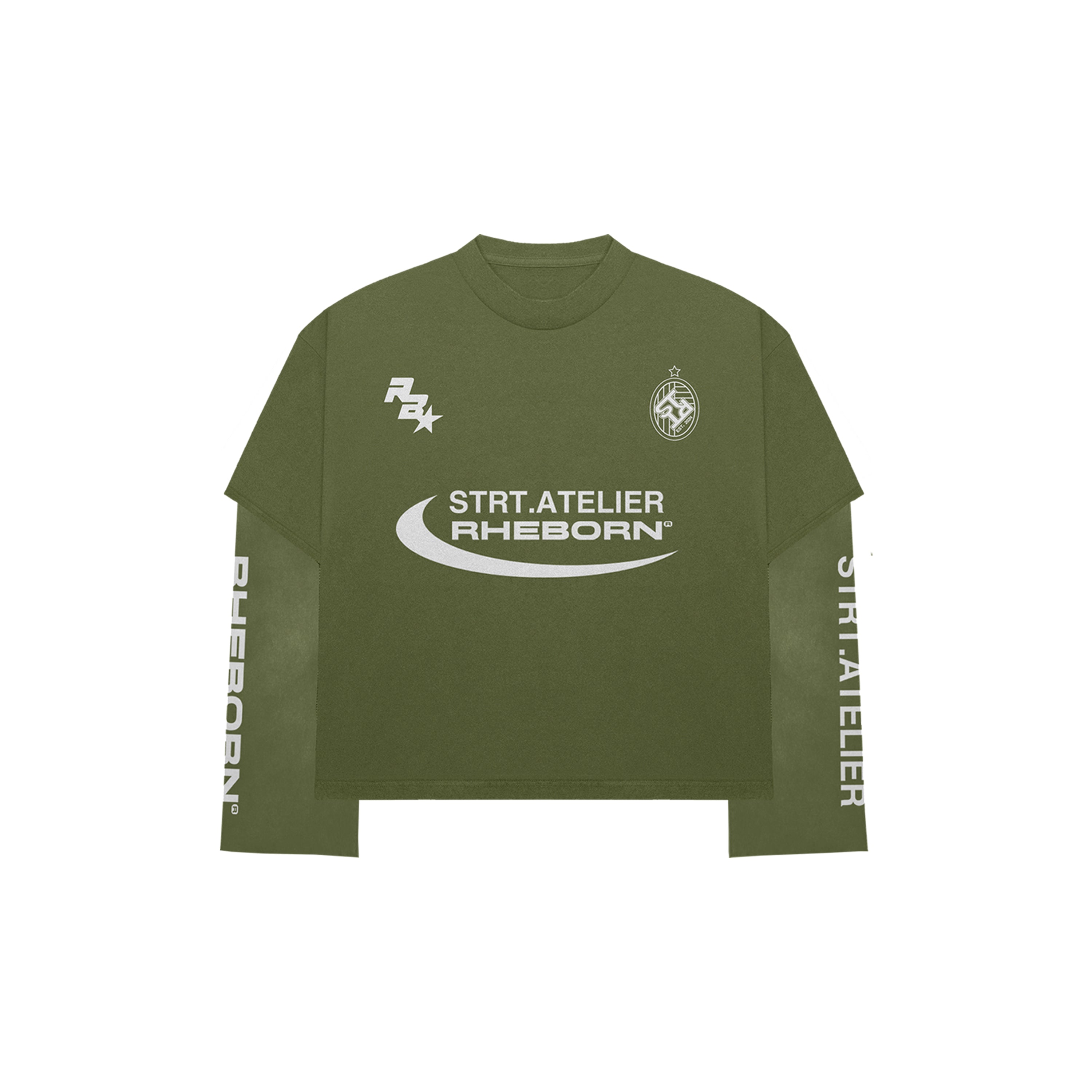 RHEBORN X STRT ATELIER DOUBLE LAYERED LONGSLEEVE ARMY GREEN
