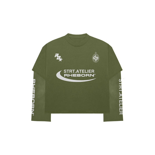 RHEBORN X STRT ATELIER DOUBLE LAYERED LONGSLEEVE ARMY GREEN (PRE ORDER)