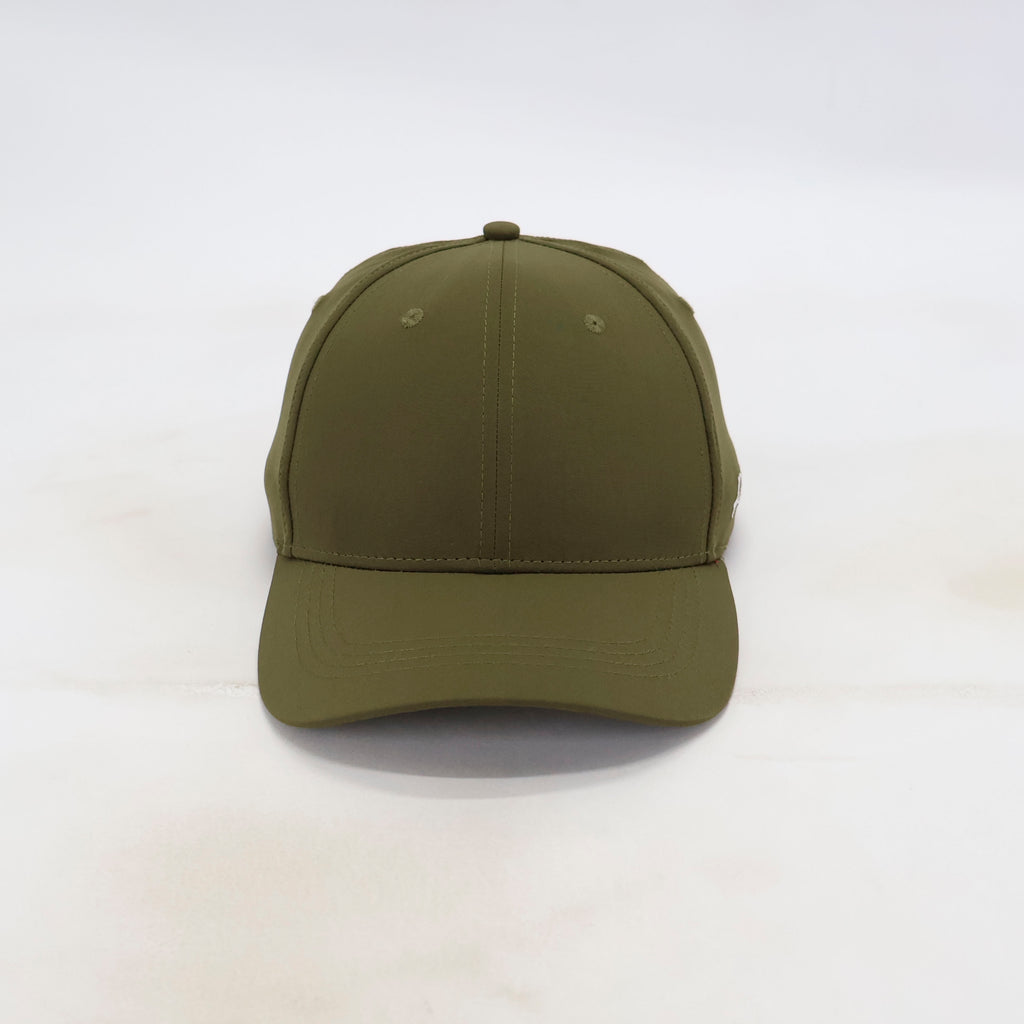 Handwritten Logo Nylon Baseball Cap in Army Green (PRE ORDER)