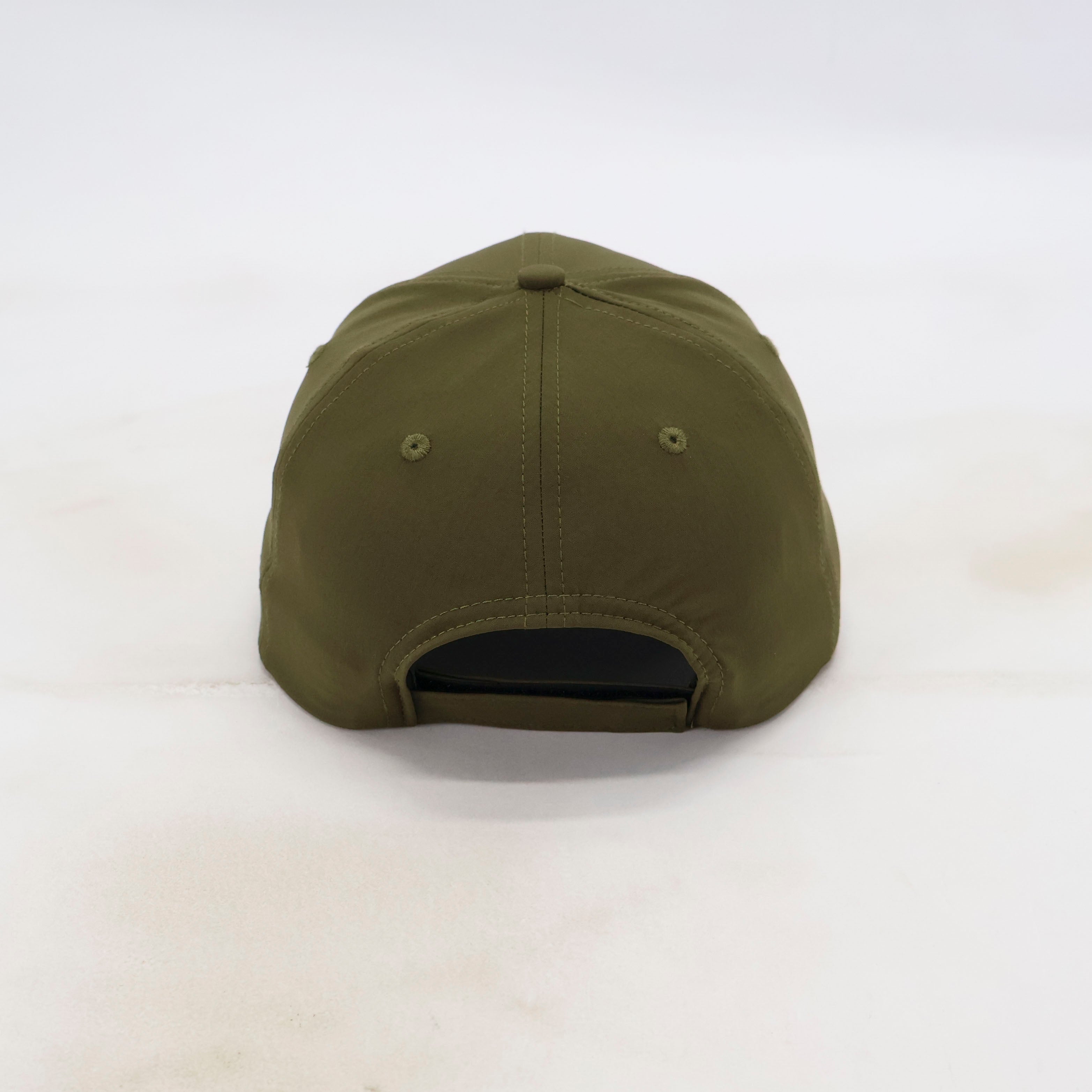 Handwritten Logo Nylon Baseball Cap in Army Green