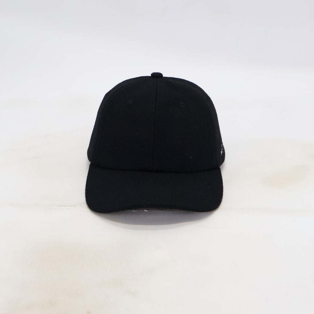Handwritten logo wool baseball cap in Black (PRE ORDER)