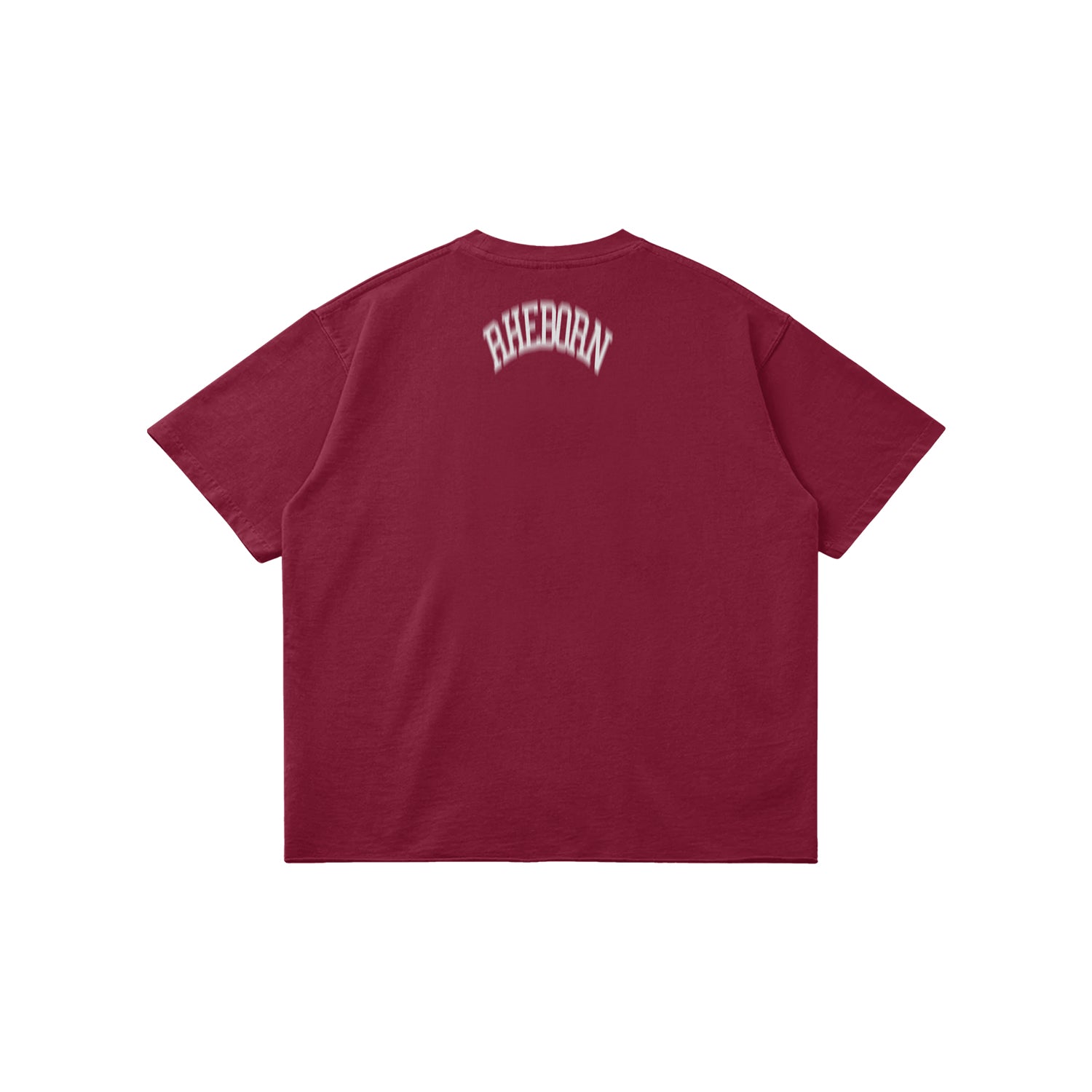 Blurry Forever Or Never Tee Burgundy - White