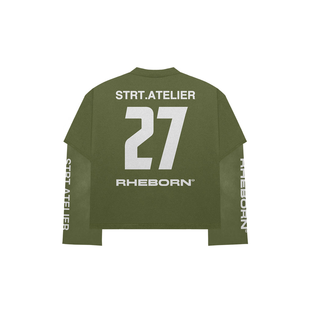 RHEBORN X STRT ATELIER DOUBLE LAYERED LONGSLEEVE ARMY GREEN