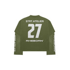 RHEBORN X STRT ATELIER DOUBLE LAYERED LONGSLEEVE ARMY GREEN