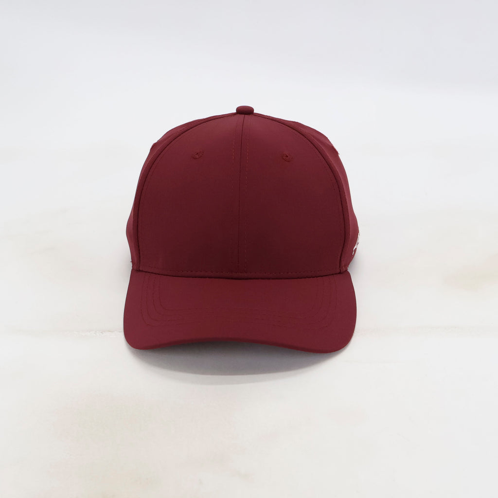 Handwritten Logo Nylon Baseball Cap in Burgundy (PRE ORDER)