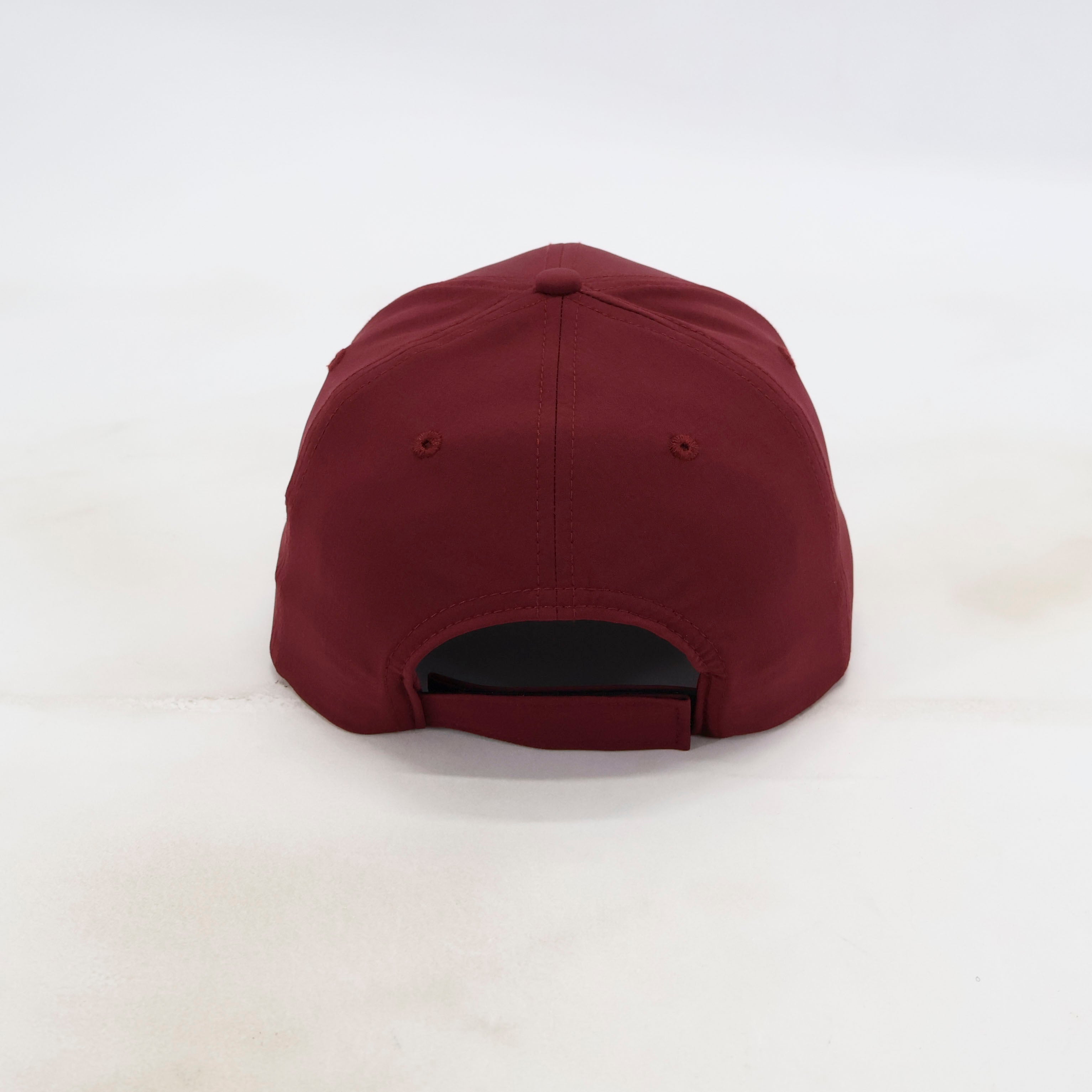 Handwritten Logo Nylon Baseball Cap in Burgundy (PRE ORDER)