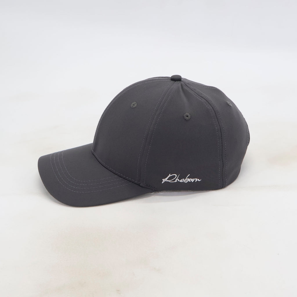 Handwritten Logo Nylon Baseball Cap in Dark Grey (PRE ORDER)