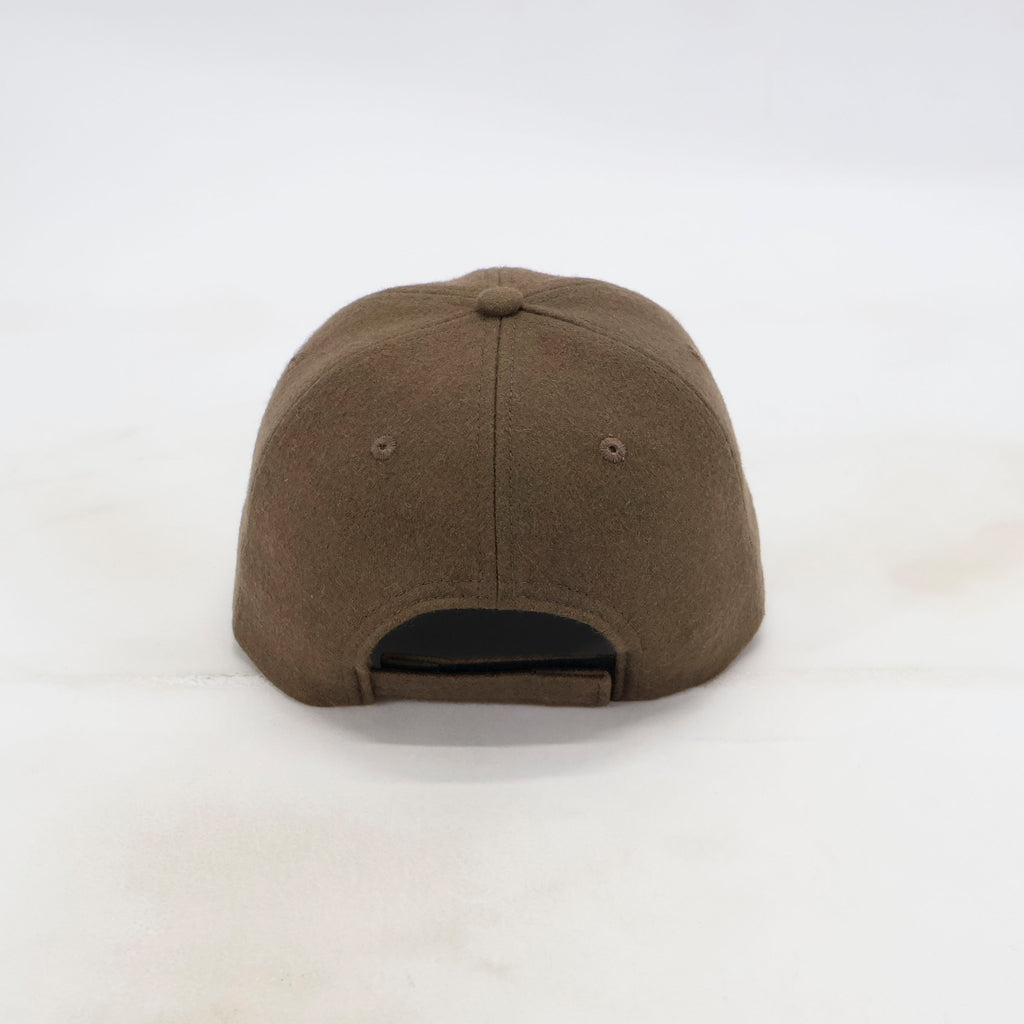 Handwritten logo wool baseball cap in Brown (PRE ORDER)