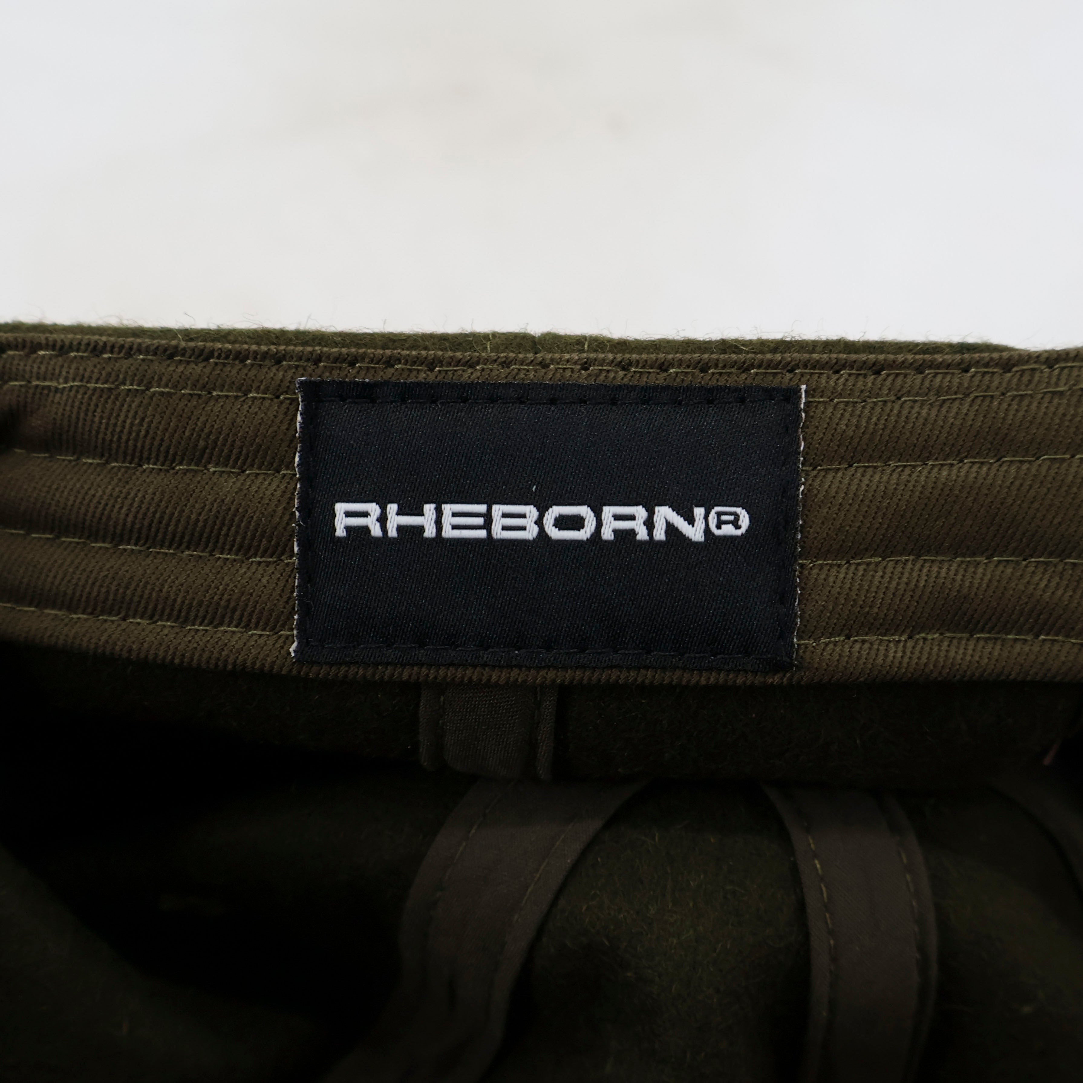 Handwritten Logo Wool Baseball Cap In Army Green