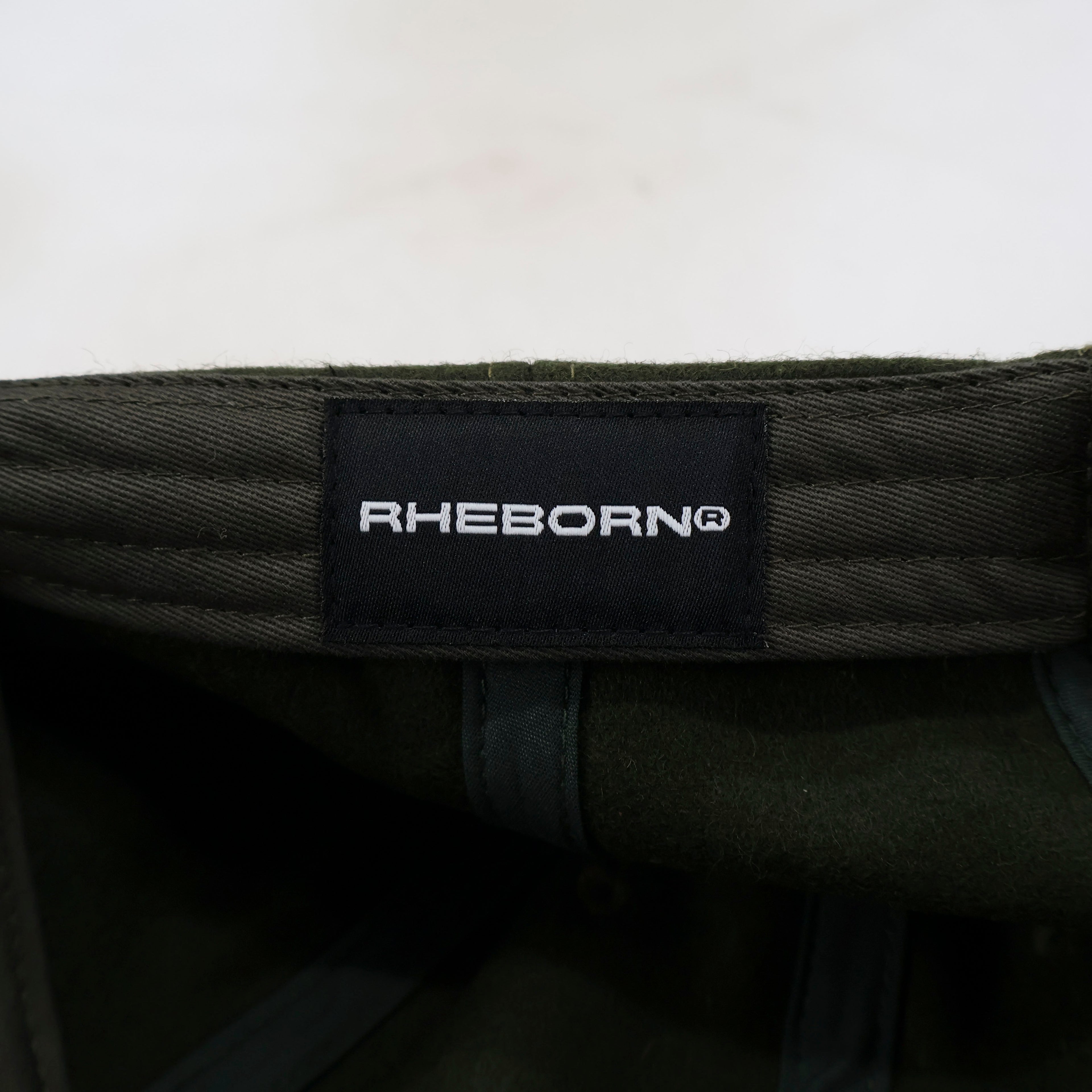 Handwritten Logo wool Baseball Cap In Dark Green (PRE ORDER)