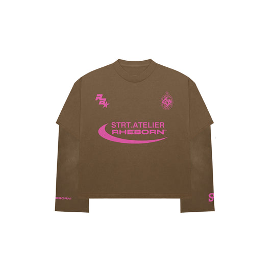 RHEBORN X STRT ATELIER DOUBLE LAYERED LONGSLEEVE BROWN (PRE ORDER)