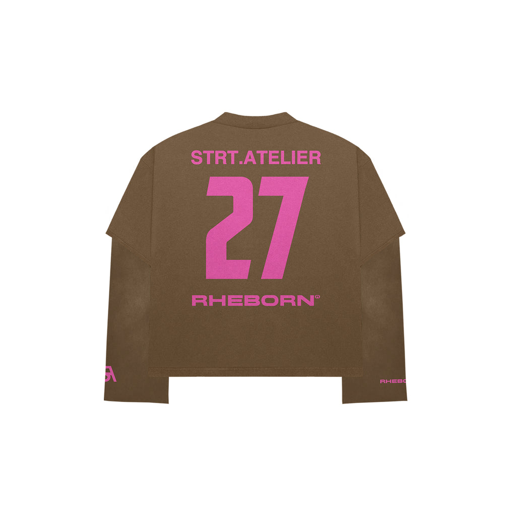 RHEBORN X STRT ATELIER DOUBLE LAYERED LONGSLEEVE BROWN