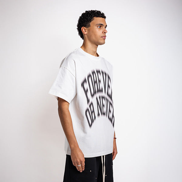 Blurry Forever Or Never Tee White - Black