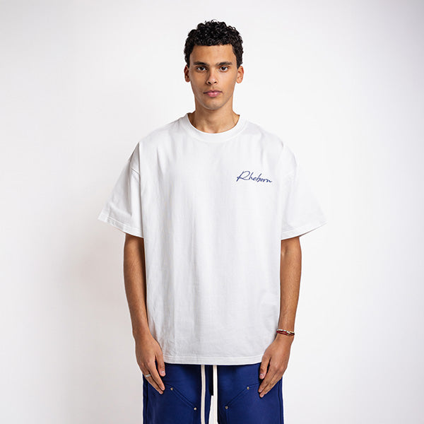 Handwritten Small Logo Tee Navy