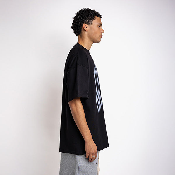 Blurry Forever or Never tee Black - White