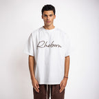 Handwritten Logo tee Dark Brown