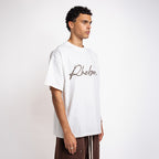 Handwritten Logo tee Dark Brown