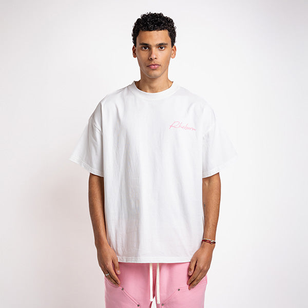 Handwritten Small Logo Tee Pink